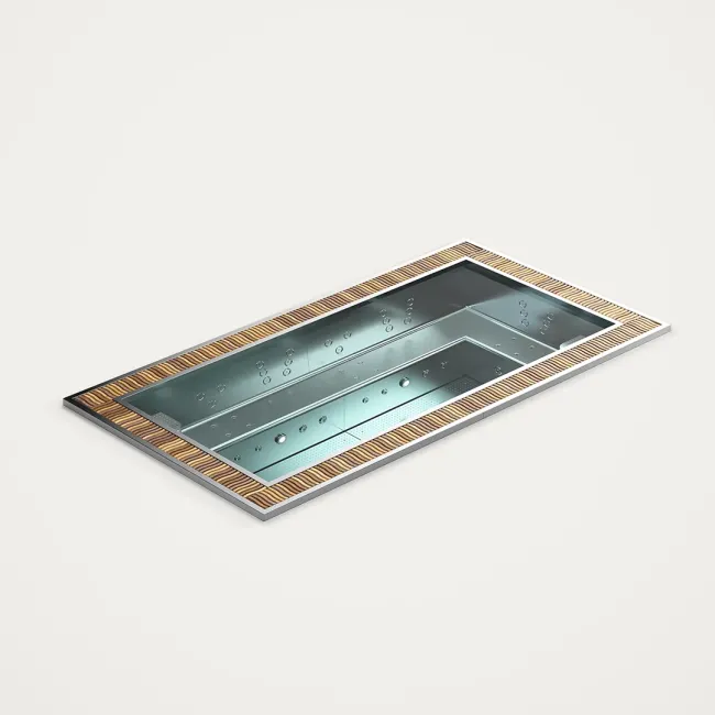 Piscine en acier inoxydable Innoluxe, capacité pour 10 personnes - Aquavia Spa